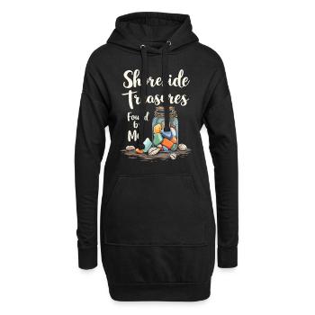 Les chasseurs de verre de mer collectionnent les trésors marins - Sweat-shirt à capuche long Femme - noir - Devant