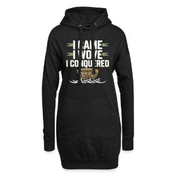 Unterwasser Korb Weben Skurrile Kunsthandwerk - Hoodie-Kleid - Schwarz - Vorne
