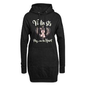 Violinisten Streichinstrumentenmusiker Klassik - Hoodie-Kleid - Schwarz - Vorne