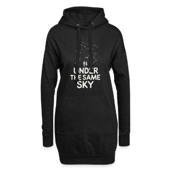 Sternenbeobachtung Für Paare Romantische Nächte - Hoodie-Kleid - Schwarz - Vorne