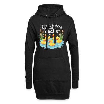 Nutztier-enten-enthusiasten Hinterhof-enten - Hoodie-Kleid - Schwarz - Vorne