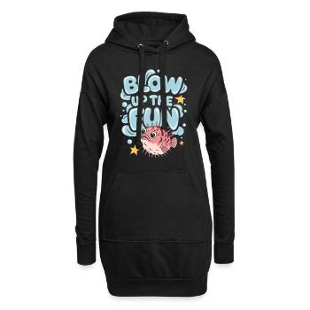 Kugelfisch-meereslebewesen-enthusiasten Quirky - Hoodie-Kleid - Schwarz - Vorne