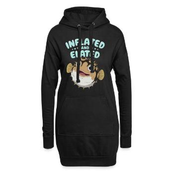 Kugelfisch-meereslebewesen-enthusiasten Quirky - Hoodie-Kleid - Schwarz - Vorne