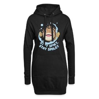 Kugelfisch-meereslebewesen-enthusiasten Quirky - Hoodie-Kleid - Schwarz - Vorne