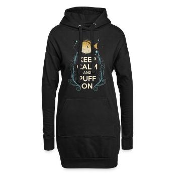 Kugelfisch-meereslebewesen-enthusiasten Quirky - Hoodie-Kleid - Schwarz - Vorne