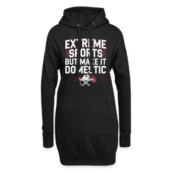 Repassage extrême Compétitif Drôle - Sweat-shirt à capuche long Femme - noir - Devant