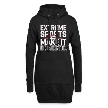 Repassage extrême Compétitif Drôle - Sweat-shirt à capuche long Femme - noir - Devant