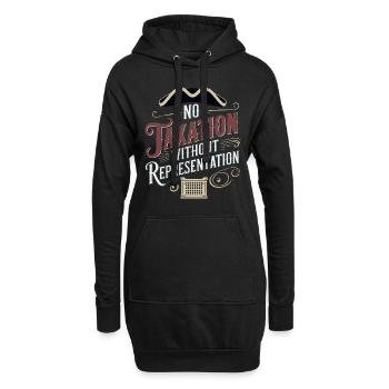 Boston Tea 1773 Révolution américaine Historique - Sweat-shirt à capuche long Femme - noir - Devant