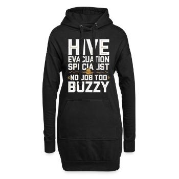 Bienenentfernungsspezialist Live Swarm Rescue - Hoodie-Kleid - Schwarz - Vorne