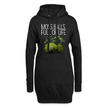 Kokedama Moss Ball Pflanzt Japanische Gartenarbeit - Hoodie-Kleid - Schwarz - Vorne