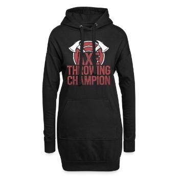 Lancer de hache Cible Pratique Bûcheron Sport - Sweat-shirt à capuche long Femme - noir - Devant