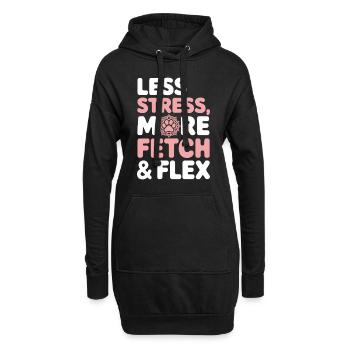 Doga Dog Yoga Bien-être pour animaux de compagnie Étirements conscients - Sweat-shirt à capuche long Femme - noir - Devant