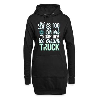 Propriétaire d’un camion de crème glacée Frozen Treats Mobile Dessert - Sweat-shirt à capuche long Femme - noir - Devant