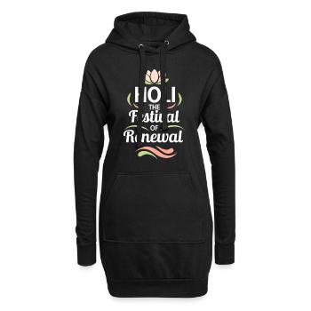 Das Holi Festival Of Colors Indian Celebration - Hoodie-Kleid - Schwarz - Vorne