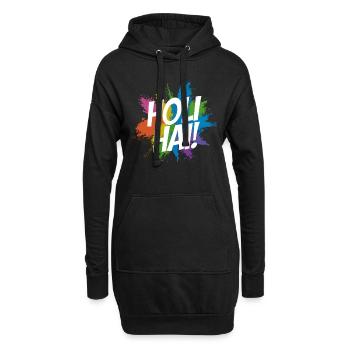 Das Holi Festival Of Colors Indian Celebration - Hoodie-Kleid - Schwarz - Vorne