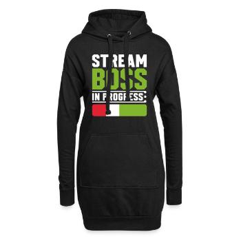Gaming Streamer Live-streaming Gamer Inhalte - Hoodie-Kleid - Schwarz - Vorne