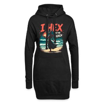 Été, Sorcières, Plage, Sorcière, Esthétique, Soleil, Magie - Sweat-shirt à capuche long Femme - noir - Devant
