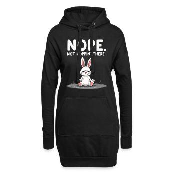 Lapin Conception d’animaux sarcastiques - Sweat-shirt à capuche long Femme - noir - Devant