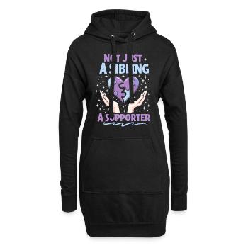 Frères et sœurs autistes - Sweat-shirt à capuche long Femme - noir - Devant