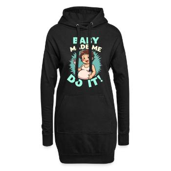 Envie de grossesse drôle - Sweat-shirt à capuche long Femme - noir - Devant