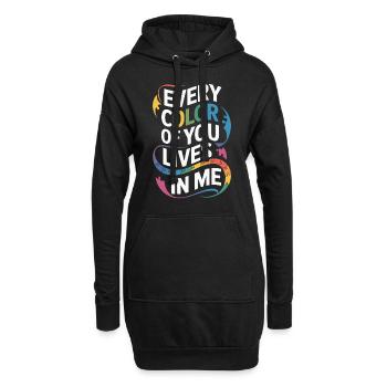 Frères et sœurs autistes - Sweat-shirt à capuche long Femme - noir - Devant