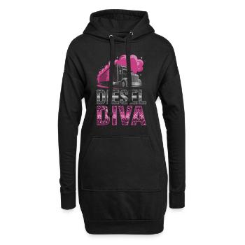 Women In Trucking Female Trucker Pride - Sweat-shirt à capuche long Femme - noir - Devant