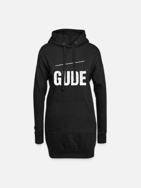 Moin? Nein, Gude! - Hoodie-Kleid - Schwarz