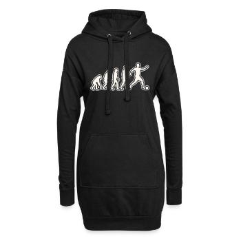 Evolution to become a football player - Hoodie Dress - black - Front