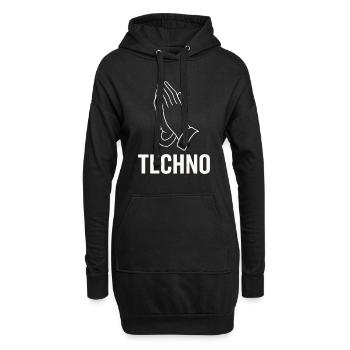 Techno Prayer – Priez pour la basse - Sweat-shirt à capuche long Femme - noir - Devant