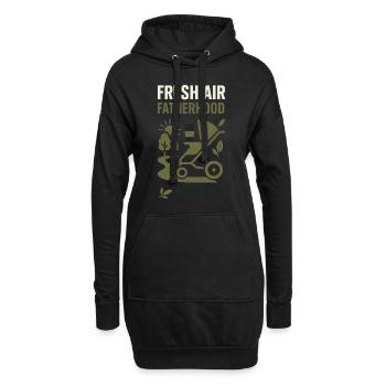 Kinderzimmervater Vaterschaft Pride - Hoodie-Kleid - Schwarz - Vorne