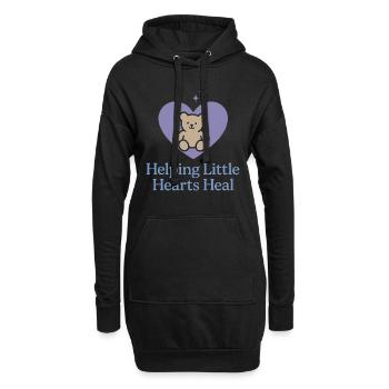 Des conseillers en garderie guérissent les traumatismes cardiaques - Sweat-shirt à capuche long Femme - noir - Devant