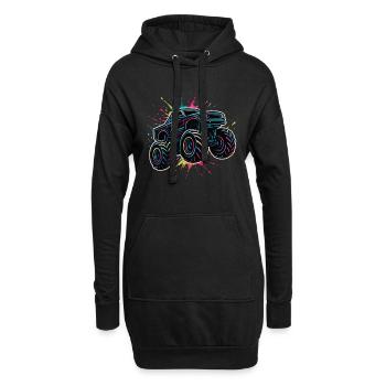 Monster Truck Couleurs néon - Sweat-shirt à capuche long Femme - noir - Devant