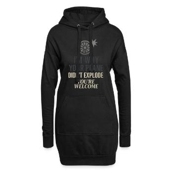Mécanicien d’aviation Faa Humour Technicien d’aéronefs - Sweat-shirt à capuche long Femme - noir - Devant