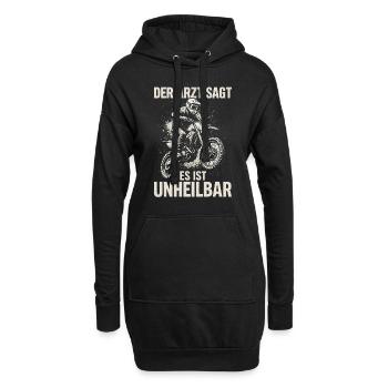 Motocross – Le médecin dit que c’est incurable - Sweat-shirt à capuche long Femme - noir - Devant