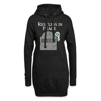 Triste Fantôme Fantôme Humour Peur Peur Fantôme Médium - Sweat-shirt à capuche long Femme - noir - Devant