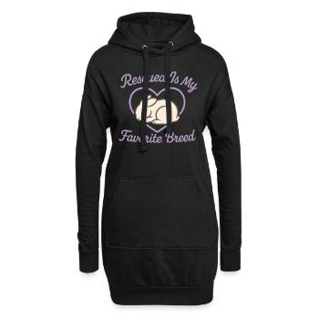 Lapin Maman Lapin Sauvetage Adopter, Acheter - Sweat-shirt à capuche long Femme - noir - Devant