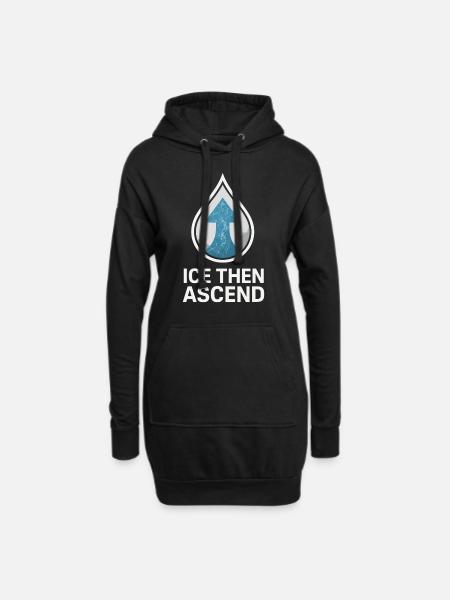 Cold showers Mental hardness Cold exposure - Hoodie Dress - black
