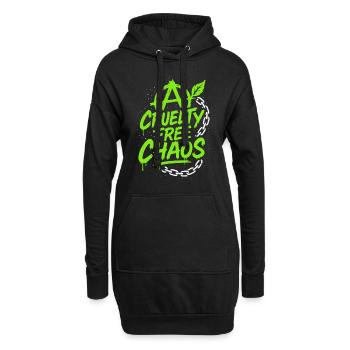 Végétalien Punk Rebelle Végétalien Végétalien Anarchiste Végétalien - Sweat-shirt à capuche long Femme - noir - Devant