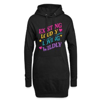 Queer Stolz Queer Freude Lgbtq+ Bestätigung Trans - Hoodie-Kleid - Schwarz - Vorne