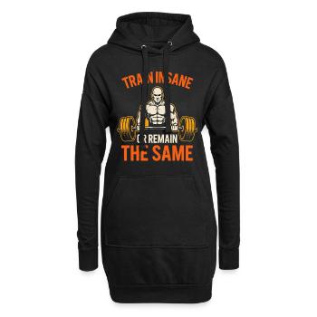 Fitness Schmerz Trainingsshirt für Bodybuilder - Hoodie-Kleid - Schwarz - Vorne