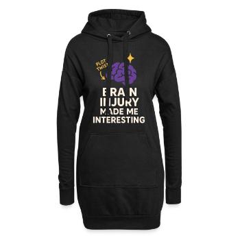 Hirnverletzungsüberlebender Neuro-resiliente - Hoodie-Kleid - Schwarz - Vorne