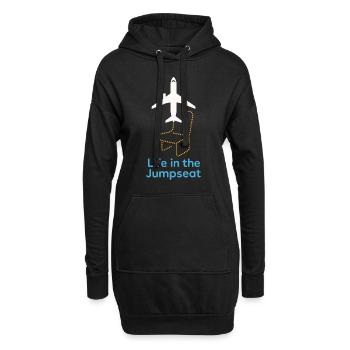 Hôtesse de l’air Personnel navigant commercial Life Aviation - Sweat-shirt à capuche long Femme - noir - Devant