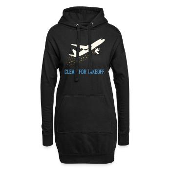 Hôtesse de l’air Personnel navigant commercial Life Aviation - Sweat-shirt à capuche long Femme - noir - Devant