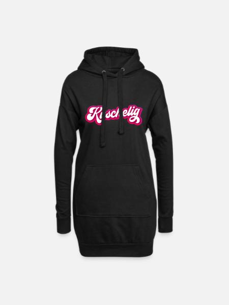 kuschelig - Hoodie-Kleid - Schwarz