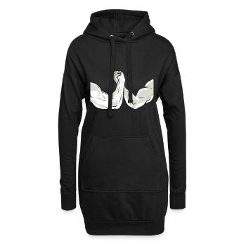 Arm Wrestling -Wettbewerb Fitnesstrainer - Hoodie-Kleid - Schwarz - Vorne