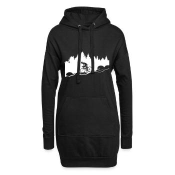Radfahren - (14) - Hoodie-Kleid - Schwarz - Vorne