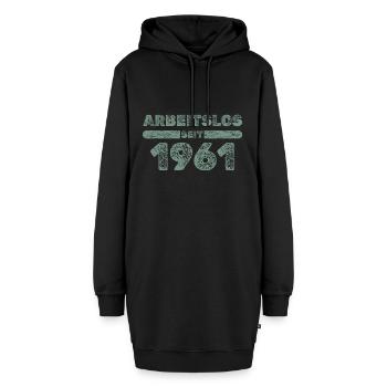 61er - Hoodie-Kleid - Schwarz - Vorne