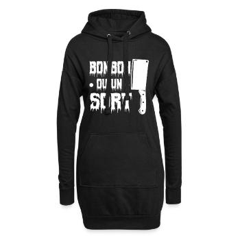 Des bonbons ou un sort !! - Sweat-shirt à capuche long Femme - noir - Devant