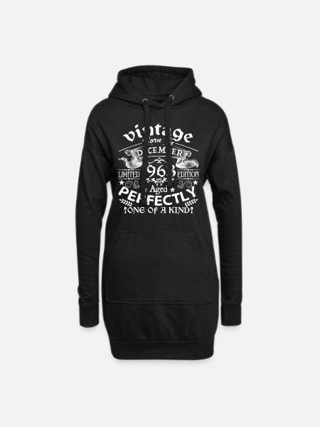 Dezember 1963 | Geburtstag 1963 Jahrgang Dezember - Hoodie-Kleid - Schwarz
