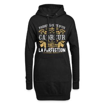 Le Meilleur Cadreur | Cadreur à la perfection - Sweat-shirt à capuche long Femme - noir - Devant